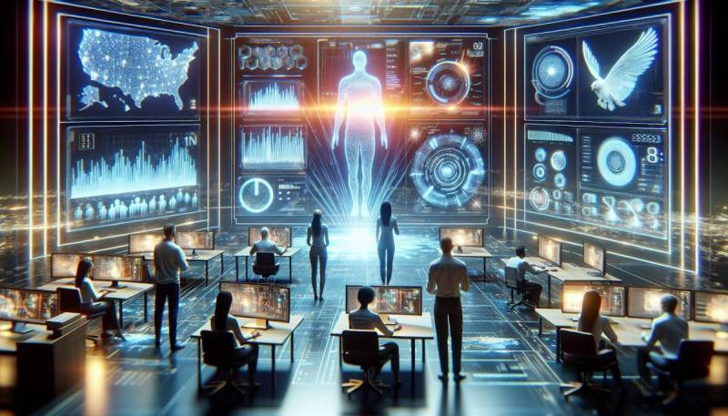 AI analysoi Super Bowl LIX -pelidataa futuristisessa ympäristössä